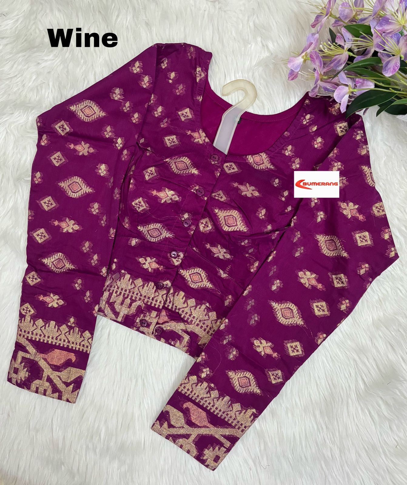 Jamdani Tencel Silk Full Sleeve Blouse