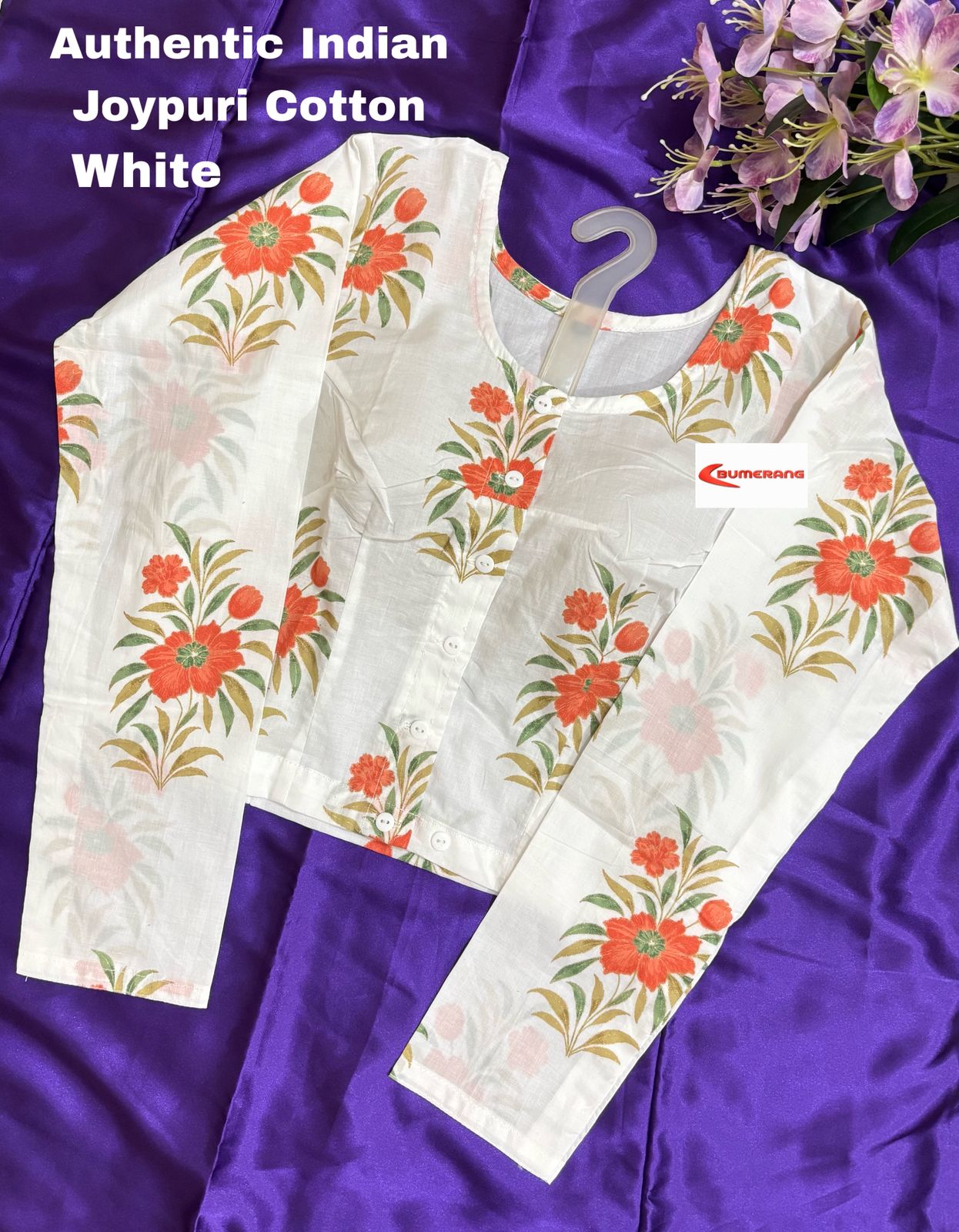 Authentic Indian Jaipuri Cotton Full Sleeve Blouse