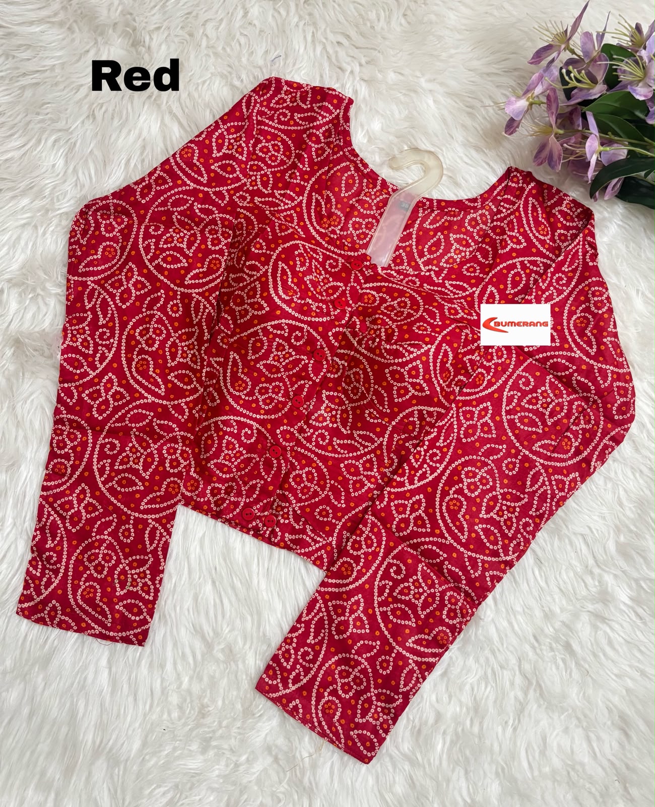 Chunri Printed Cotton Full Sleeve Blouse