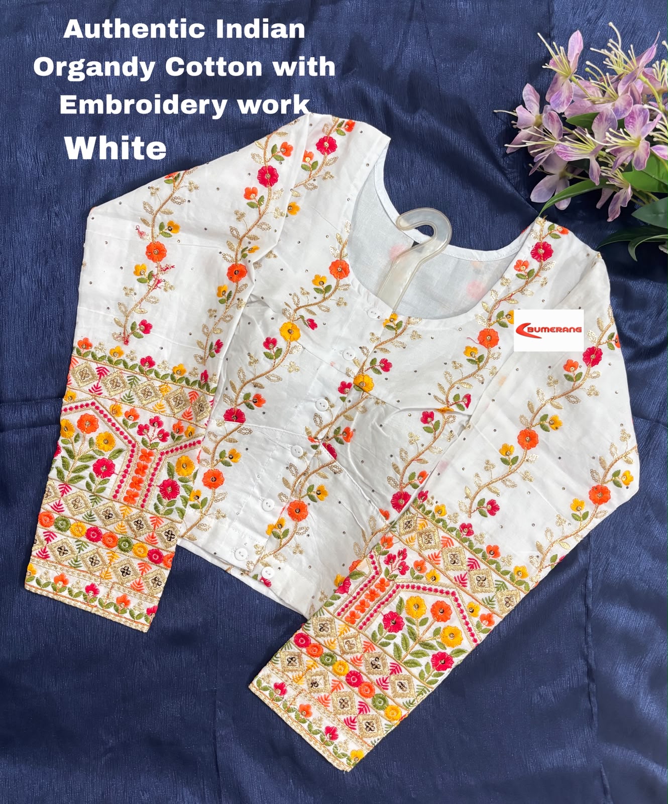 Diamond Organdy Cotton Party Blouse