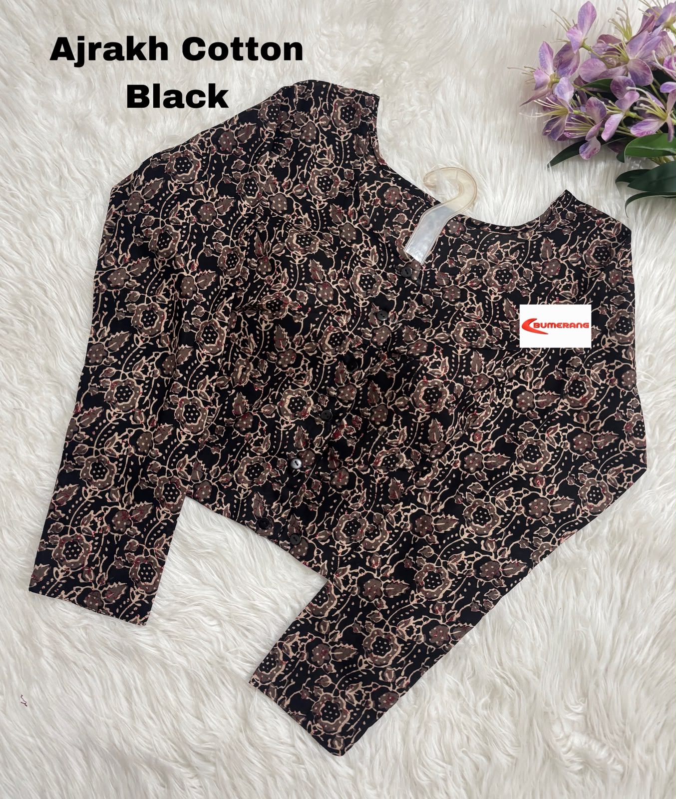 Ajrakh Cotton Full Sleeve Blouse